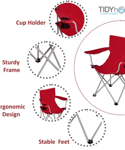 Johns Camping Chair- Red