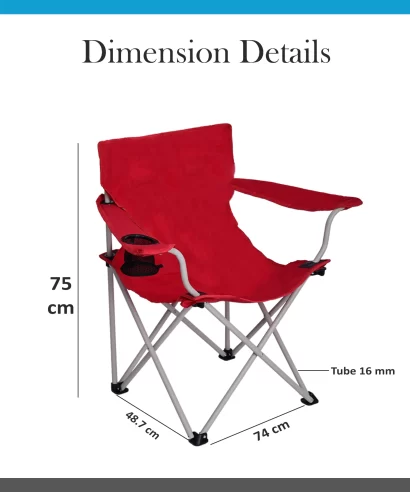 Johns Camping Chair- Red