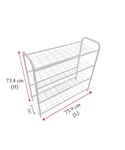 Montone Shoe Rack White