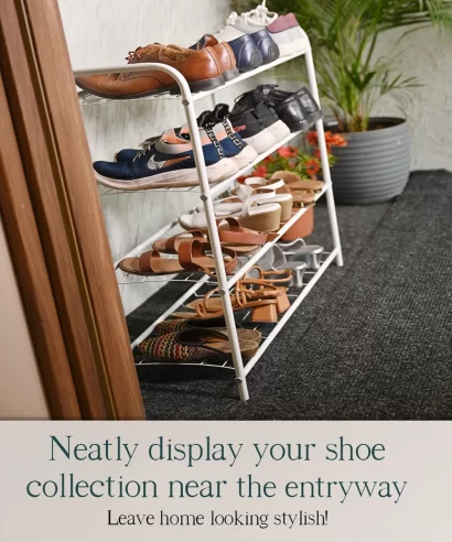 Montone Shoe Rack White