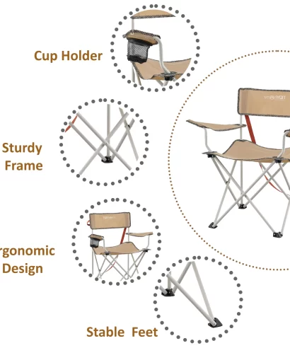 Camping Chair With Stool