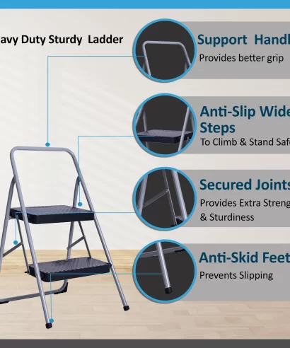 Mekong 2 Step Ladder Black